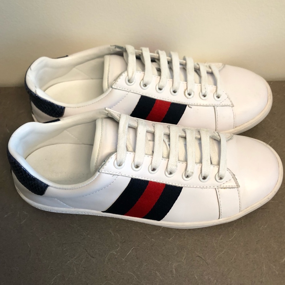Authentic Gucci Ace Blue Sneakers (US Size M9 W11)